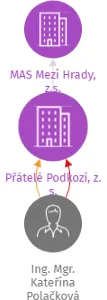 Přátelé Podkozí, z. s., IČO: 22719199: vizualizace vztahů osob a společností