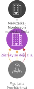 Zázraky se dějí, z. s., IČO: 22897071: vizualizace vztahů osob a společností