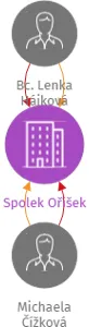 Spolek Oříšek, IČO: 22844571: vizualizace vztahů osob a společností