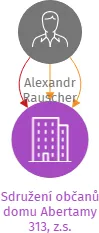 Sdružení občanů domu Abertamy 313, z.s., IČO: 22828800: vizualizace vztahů osob a společností