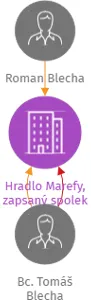 Hradlo Marefy, zapsaný spolek, IČO: 22885048: vizualizace vztahů osob a společností