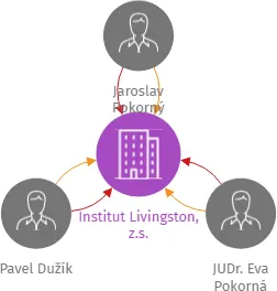 Institut Livingston, z.s., IČO: 22883584: vizualizace vztahů osob a společností
