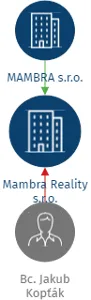 Mambra Reality s.r.o., IČO: 23355484: vizualizace vztahů osob a společností