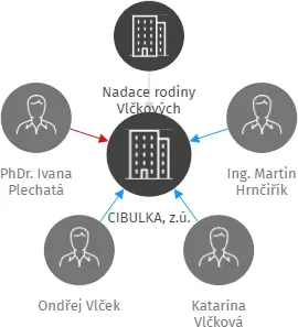 Vizualizace vztahů osob a společností - CIBULKA, z.ú.