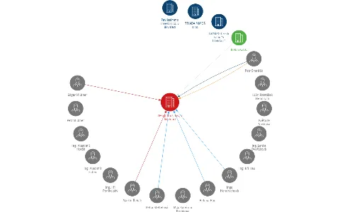Designbros, a.s., v likvidaci, IČO: 25022571: vizualizace vztahů osob a společností