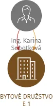 BYTOVÉ DRUŽSTVO E 1, IČO: 25006762: vizualizace vztahů osob a společností
