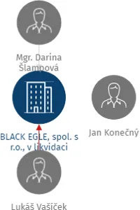 BLACK EGLE, spol. s r.o., v likvidaci, IČO: 25331183: vizualizace vztahů osob a společností