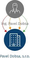 Pavel Dobsa, s.r.o., IČO: 25391046: vizualizace vztahů osob a společností