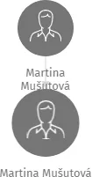 Martina Mušutová, IČO: 25481207: vizualizace vztahů osob a společností