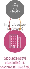 Společenství vlastníků tř. Svornosti 824/29, Olomouc, IČO: 25895419: vizualizace vztahů osob a společností