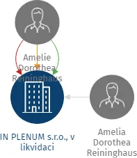 IN PLENUM s.r.o., v likvidaci, IČO: 25928198: vizualizace vztahů osob a společností