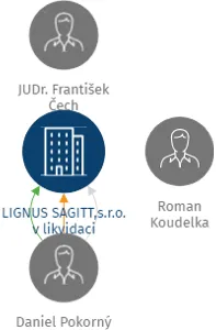 LIGNUS SAGITT,s.r.o. v likvidaci, IČO: 26226740: vizualizace vztahů osob a společností