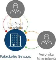 Palackého 84 s.r.o., IČO: 26244829: vizualizace vztahů osob a společností