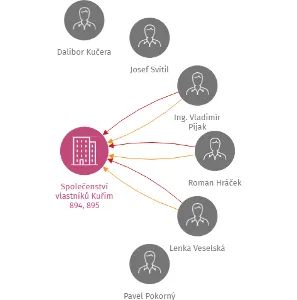 Společenství vlastníků Kuřim 894, 895, IČO: 26266482: vizualizace vztahů osob a společností
