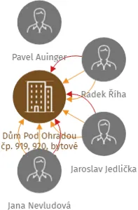 Dům Pod Ohradou čp. 919, 920, bytové družstvo, IČO: 26353580: vizualizace vztahů osob a společností