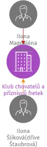 Klub chovatelů a příznivců fretek, IČO: 26599473: vizualizace vztahů osob a společností