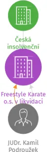 Freestyle Karate o.s. v likvidaci, IČO: 26568462: vizualizace vztahů osob a společností