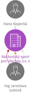 Náchodský sport pro všechny z.s. v likvidaci, IČO: 26649284: vizualizace vztahů osob a společností