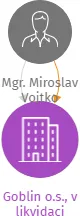 Goblin o.s., v likvidaci, IČO: 26667461: vizualizace vztahů osob a společností