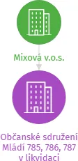 Občanské sdružení Mládí 785, 786, 787 v likvidaci, IČO: 27031918: vizualizace vztahů osob a společností