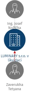 LUMINARY s.r.o. v likvidaci, IČO: 27145484: vizualizace vztahů osob a společností