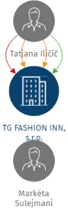 Vizualizace vztahů osob a společností - TG FASHION INN, s.r.o.