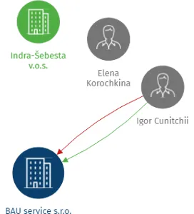 BAU service s.r.o., IČO: 27247384: vizualizace vztahů osob a společností