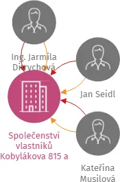 Vizualizace vztahů osob a společností - Společenství vlastníků Kobylákova 815 a 816
