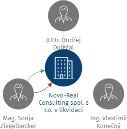 Novo-Real Consulting spol. s r.o. v likvidaci, IČO: 27710840: vizualizace vztahů osob a společností