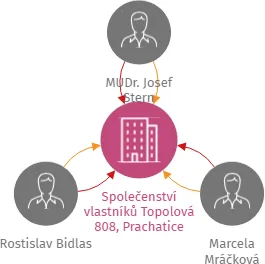 Společenství vlastníků Topolová 808, Prachatice, IČO: 28126122: vizualizace vztahů osob a společností