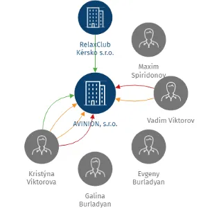 Vizualizace vztahů osob a společností - AVINION, s.r.o.