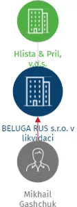 BELUGA RUS s.r.o. v likvidaci, IČO: 28382081: vizualizace vztahů osob a společností