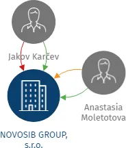 NOVOSIB GROUP, s.r.o., IČO: 28461959: vizualizace vztahů osob a společností