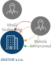 ANESIM s.r.o. v likvidaci, IČO: 28401891: vizualizace vztahů osob a společností
