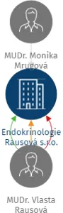Endokrinologie Rausová s.r.o., IČO: 28730593: vizualizace vztahů osob a společností
