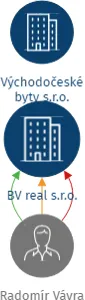 BV real s.r.o., IČO: 28782143: vizualizace vztahů osob a společností
