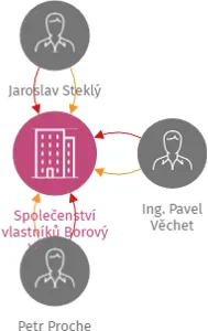 Společenství vlastníků Borový Vrch 294, IČO: 28701151: vizualizace vztahů osob a společností
