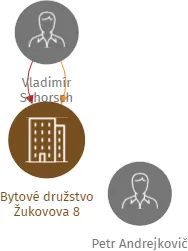 Bytové družstvo Žukovova 8, IČO: 28747291: vizualizace vztahů osob a společností