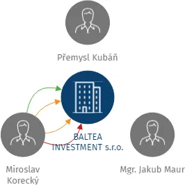 BALTEA INVESTMENT s.r.o., IČO: 28958373: vizualizace vztahů osob a společností