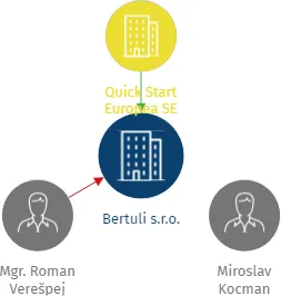 Bertuli s.r.o., IČO: 28988906: vizualizace vztahů osob a společností