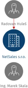 NetSales s.r.o., IČO: 28993454: vizualizace vztahů osob a společností