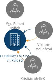 ECONOMY FM s.r.o. v likvidaci, IČO: 29025907: vizualizace vztahů osob a společností