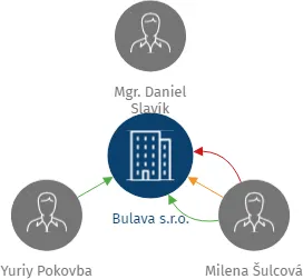 Bulava s.r.o., IČO: 29036976: vizualizace vztahů osob a společností