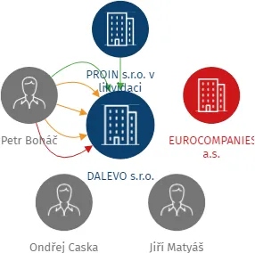 DALEVO s.r.o., IČO: 29189594: vizualizace vztahů osob a společností