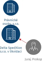 Delta Spedition s.r.o. v likvidaci, IČO: 29191912: vizualizace vztahů osob a společností