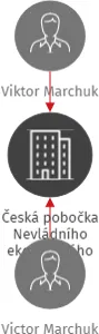 Česká pobočka Nevládního ekologického fondu V.I. Vernadského, IČO: 29163218: vizualizace vztahů osob a společností