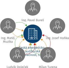 Česká energeticko - auditorská společnost, s.r.o., IČO: 29155878: vizualizace vztahů osob a společností