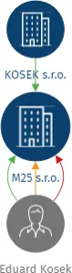 M25 s.r.o., IČO: 29245656: vizualizace vztahů osob a společností