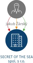 SECRET OF THE SEA spol. s r.o., IČO: 29266360: vizualizace vztahů osob a společností