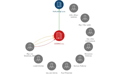 BORMIO a.s., IČO: 29219965: vizualizace vztahů osob a společností